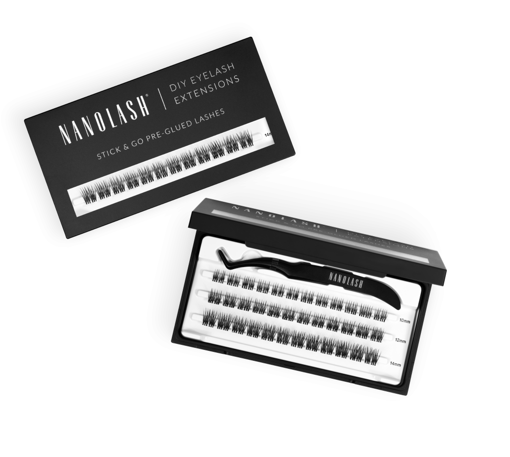 nanolash Pestañas en racimo Pre-pegadas